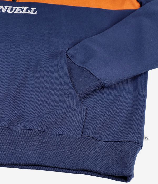 Anuell Ventor Organic Half Zip-Hoodie (navy warm brown)