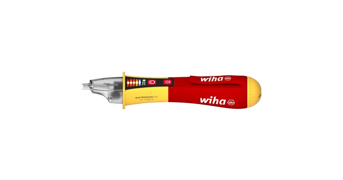 WihaSpanningszoeker Volt Detector EX-beschermd detectieapparaten  (Rood/geel, Contactloos, eenpolig, 12 - 1.000 V AC)