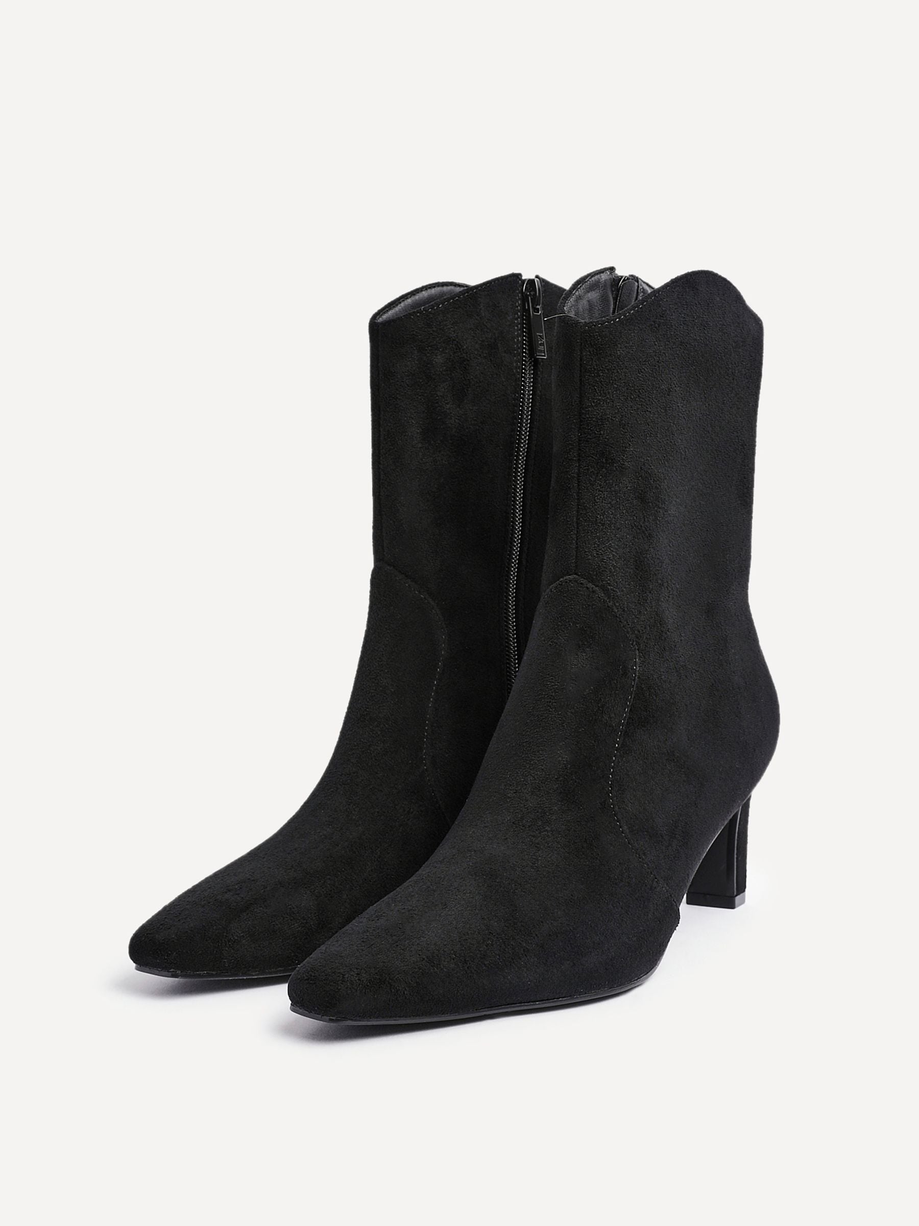 Zwart - Linzi Calabasas Block Heel Ankle Boots
