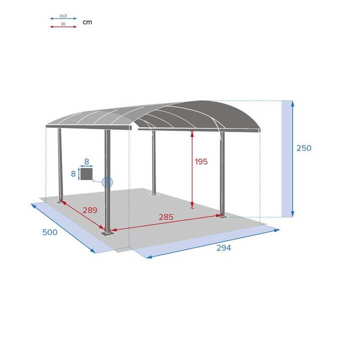 Carport BELIZE Graphite
