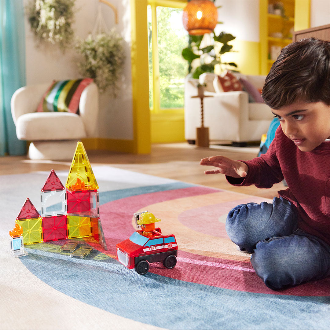 magna-tiles magnetische tegels fire rescue - 27st