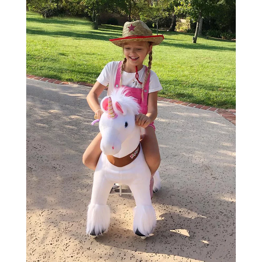 PonyCycle® Weißes Einhorn mit Bremse - groß