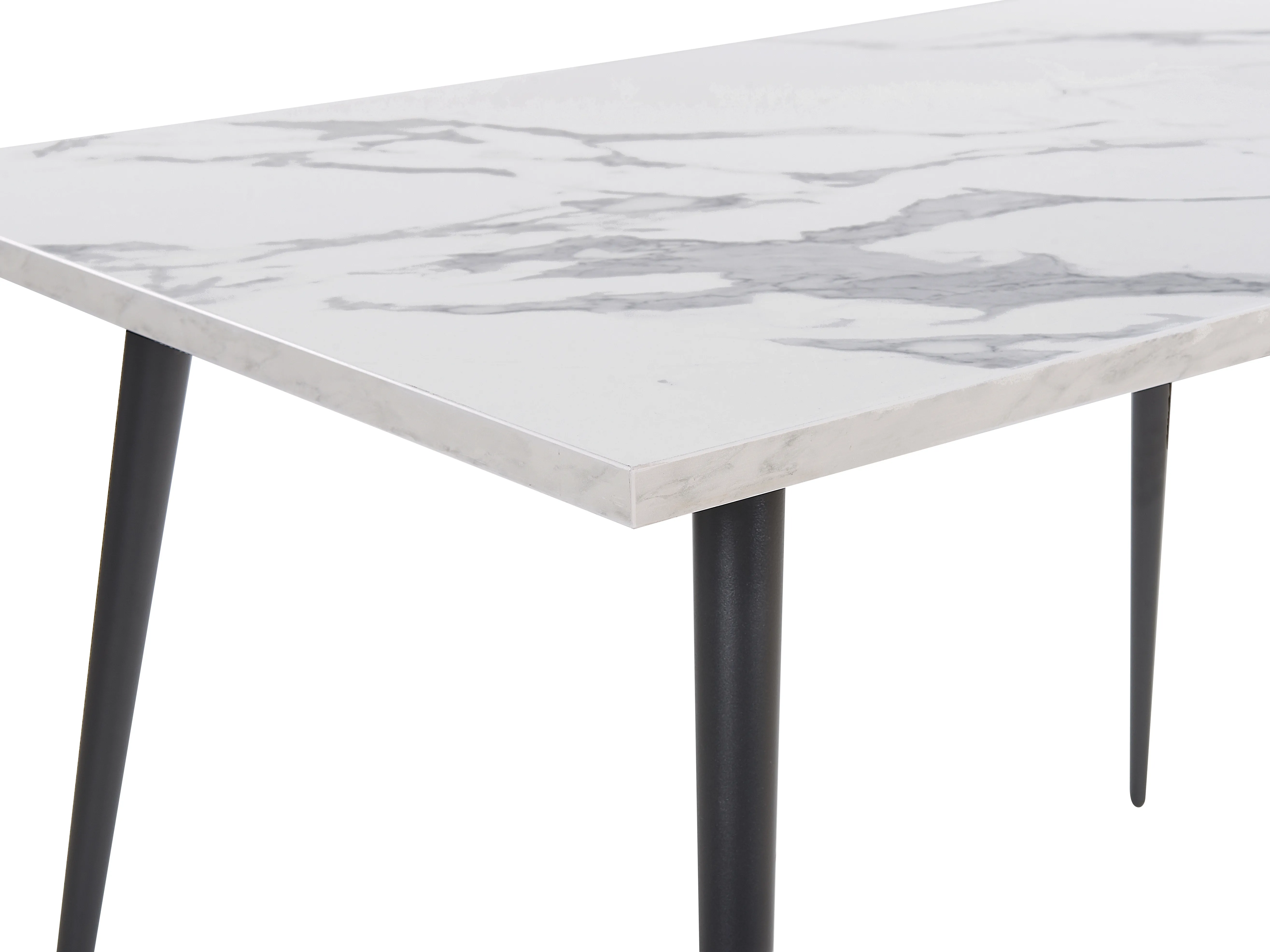 Eettafel SANTIAGO Wit marmer 80 cm 160 cm