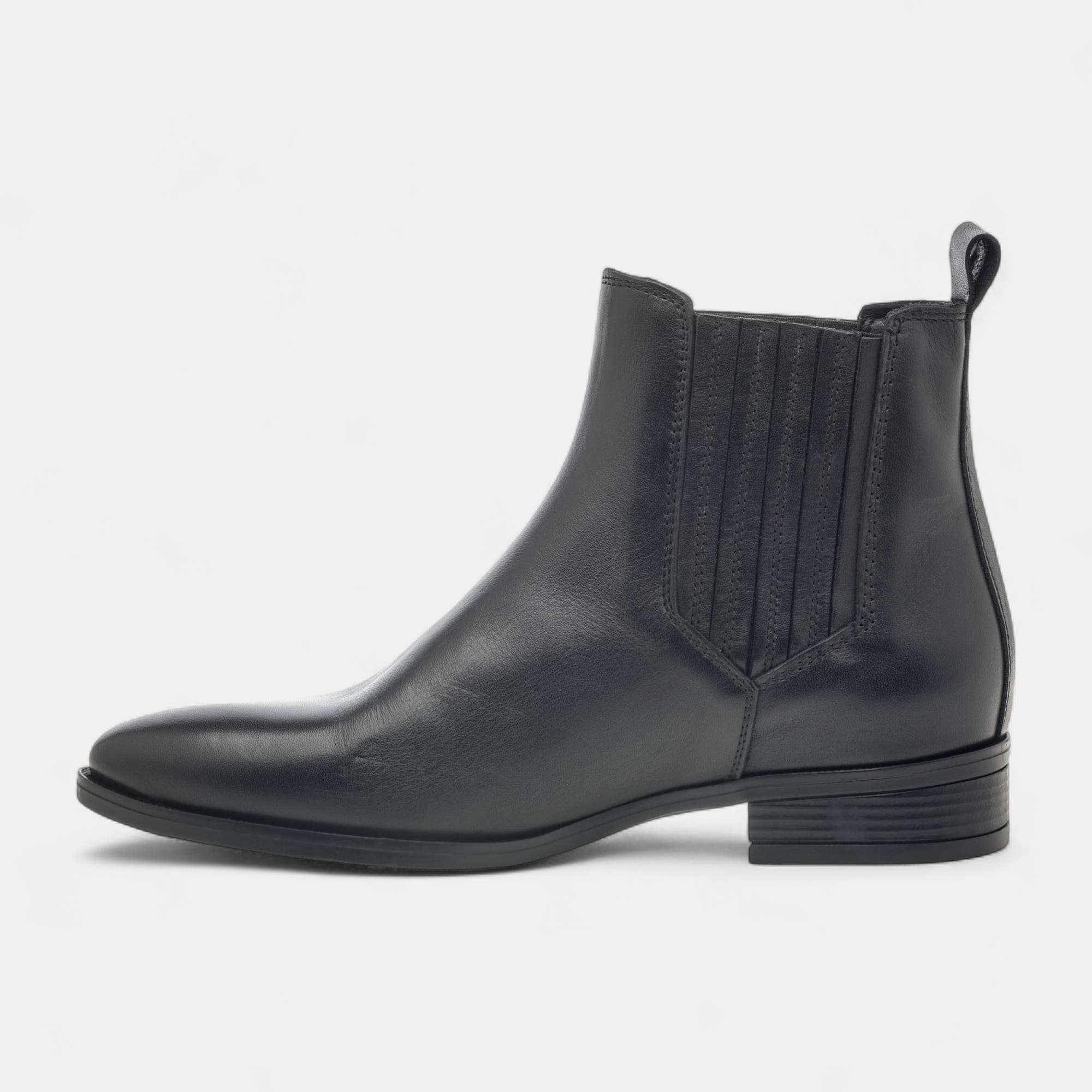 Boots chelsea Femme en cuir noir