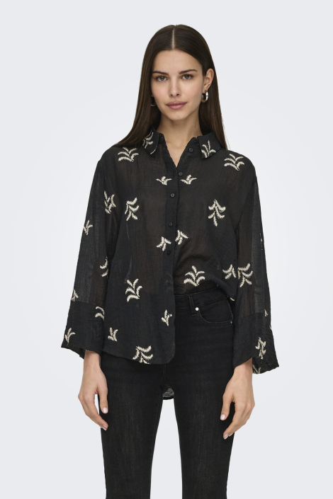 Jacqueline de Yong zwarte dames blouse