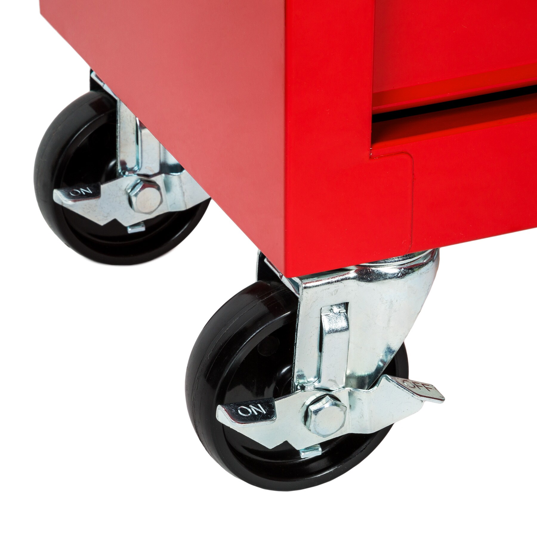 tectake® Werkzeugwagen, 7 kugelgelagerte Schubladen mit Antirutschmatten, zentrale Sicherheitsverriegelung, Rollen Ø 100 mm
