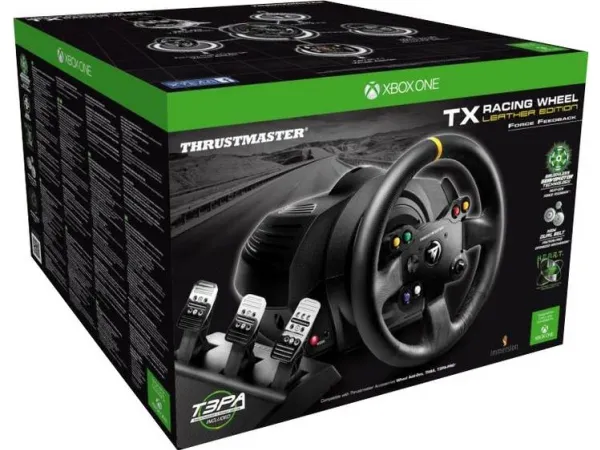 ThrustMaster TX Racing: Leather Edition - rat og pedalsæt - kabling - for PC/ Xbox One / Xbox One Series S/X