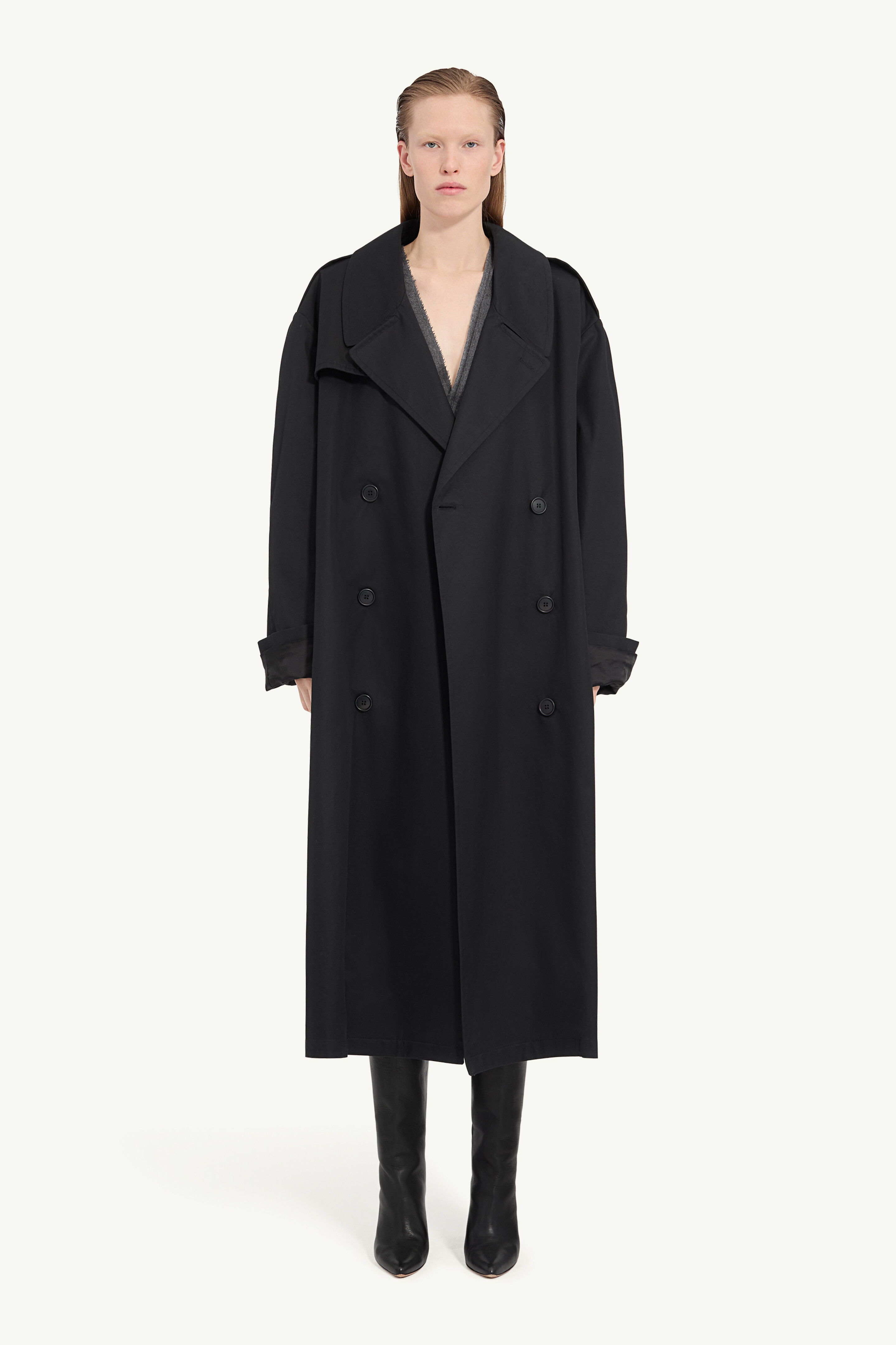 Trench en coton pour femme | MM6 Noir