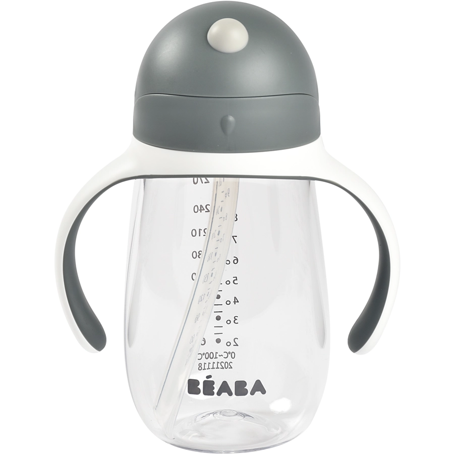 BEABA® Strohhalmbecher 300ml - mineralgrau