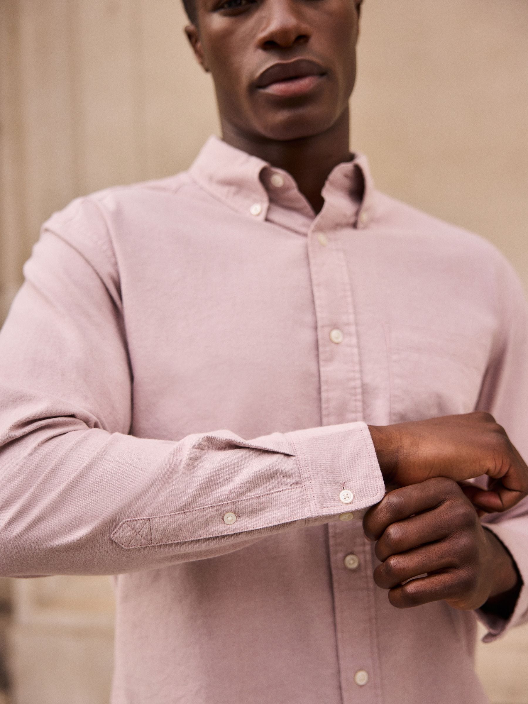 Roze - Soft Touch Oxford Long Sleeve Shirt