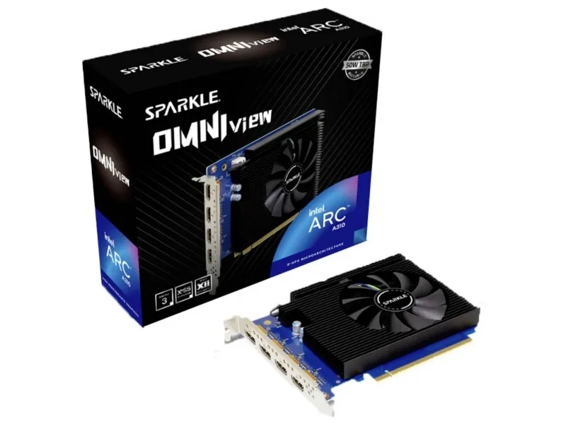 SPARKLE Intel Arc A310 OMNI View - Grafikkort - Arc A310 - 4 GB GDDR6 - PCIe 4.0 x8 - 4 x HDMI