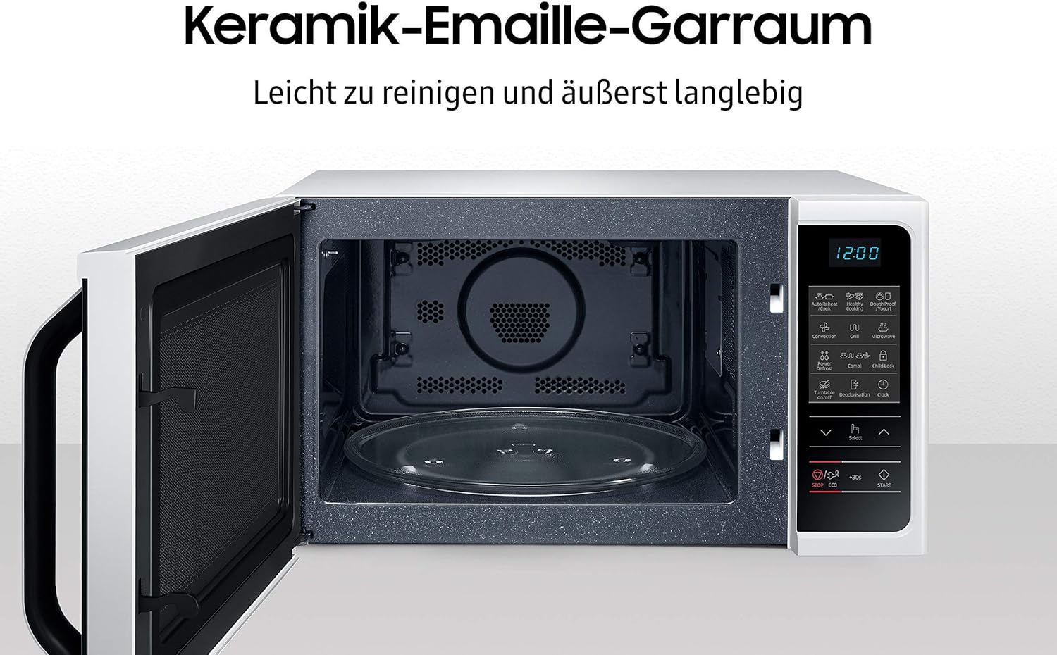 MW5000H Kombi-Mikrowelle MC2BH5013AW/EG mit Grill und Heißluft / 900 W / 28 L Garraum (Extra Groß) / 51,7 cm Breite / Power Defrost / 35 Automatikprogramme / Weiß