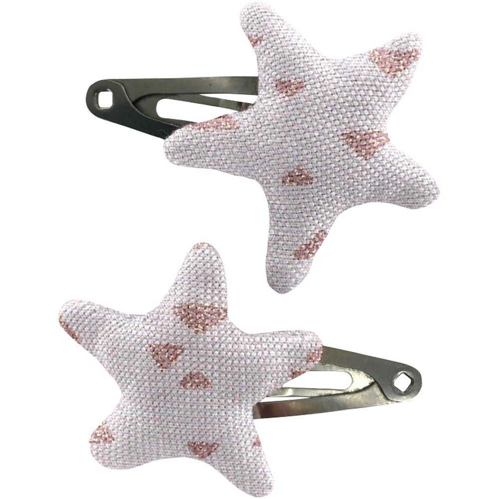 Barrettes Clic-Clac Étoile Triangle Cuivré Gris