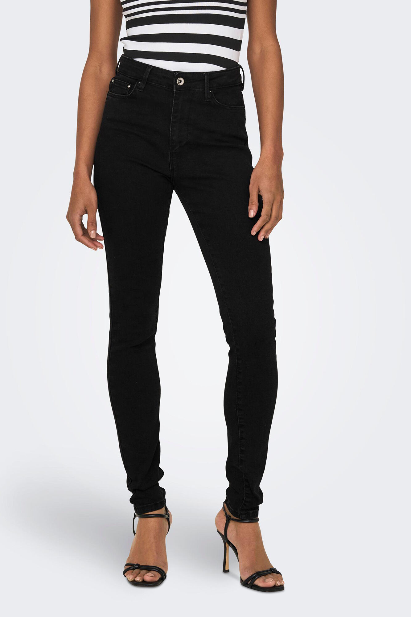 Calça jeans skinny de cintura alta