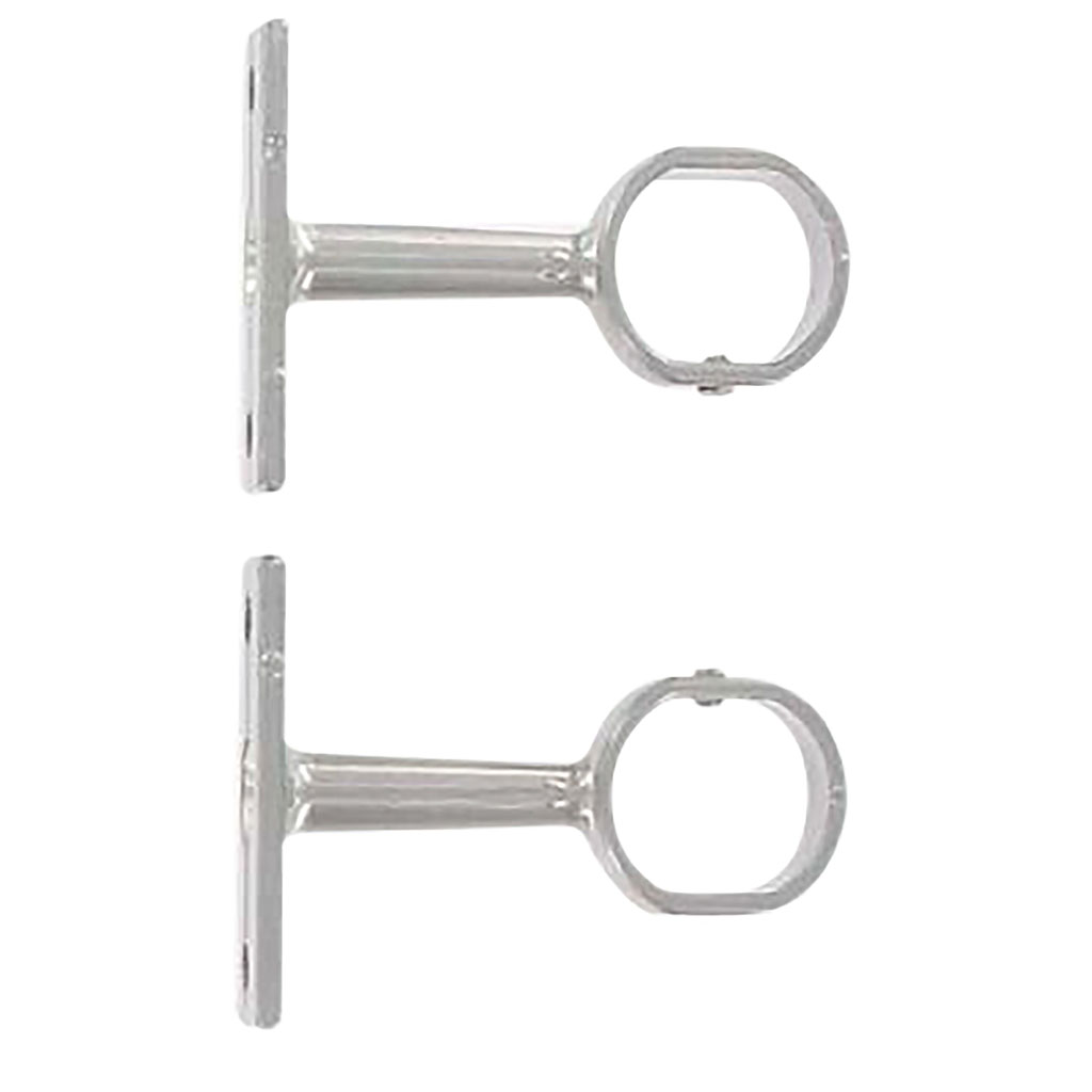 Lot de 2 supports courts zinc argentés