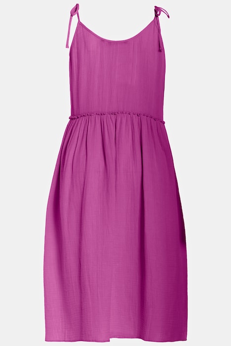 Midikleid, Cold dyed, A-Linie, V-Ausschnitt, ärmellos