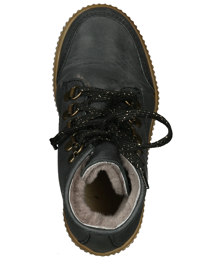 Schnür-Boots CLARA LAMB gefüttert in graublau