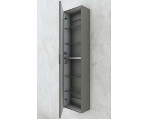 Baden Haus Avril hoge kast 140x35 cm talpa-grijs mat volledig gemonteerd
