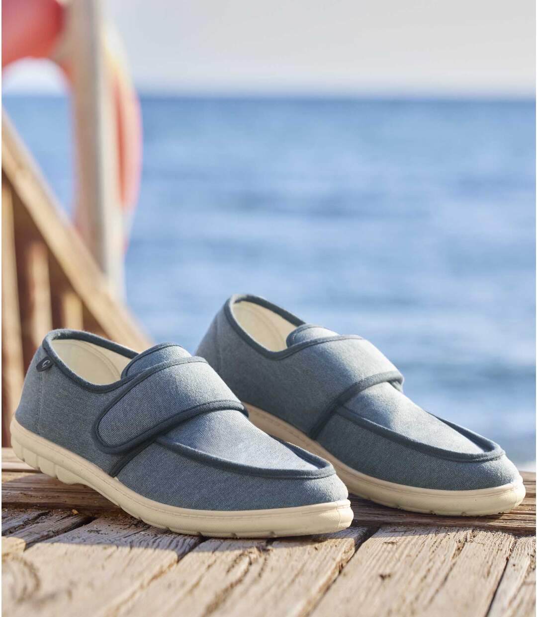 Mocassins en Toile Scratchés