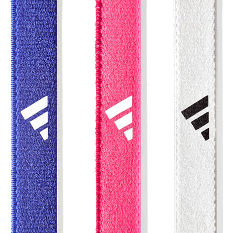 Adidas hårbånd 3-pak - hvid, pink og blå