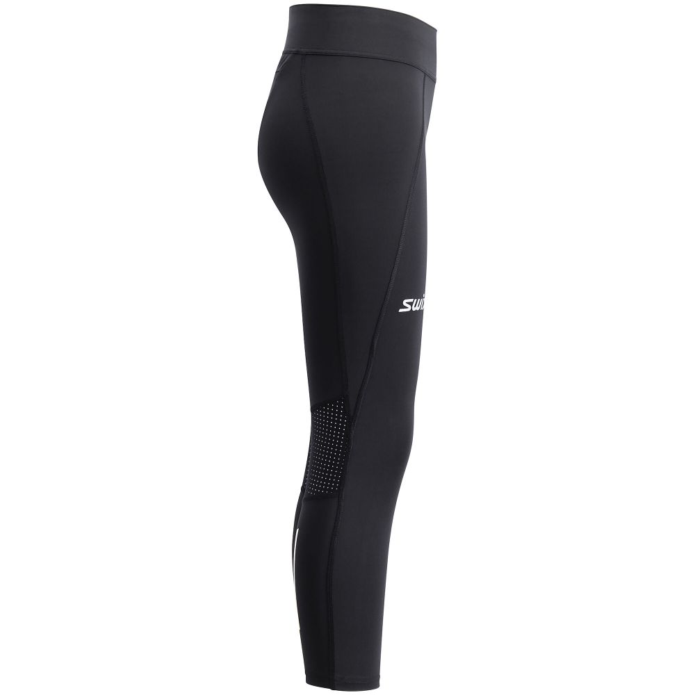Swix Pace High Waist Cropped Tights Womens Black