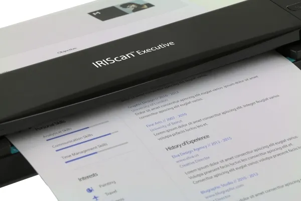 IRIS IRIScan Executive 4 - Scanner med papirfødning - Dual CIS - Duplex - 216 x 813 mm - 600 dpi x 600 dpi - op til 100 scanninger pr. dag - USB 2.0