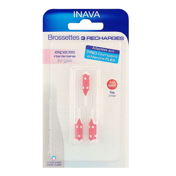 Brossettes XL Conique 3 Recharges rouge 4-3 fine