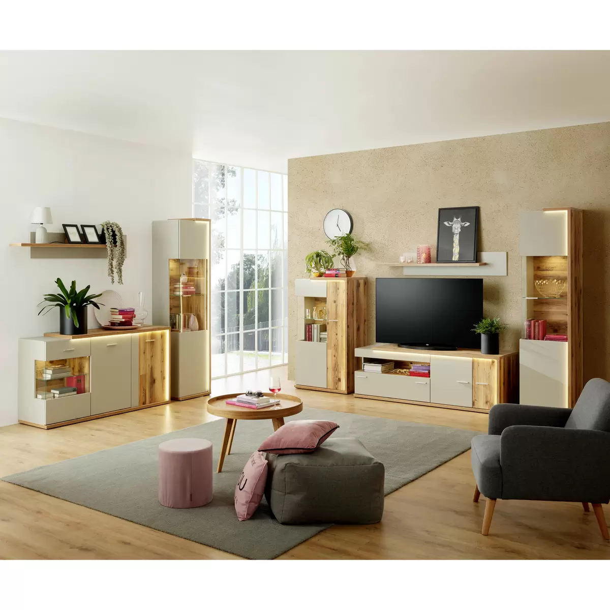 Sideboard Ambiente braun,grau