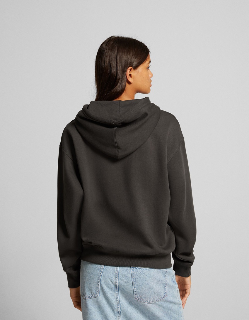 Moletom com zíper oversized