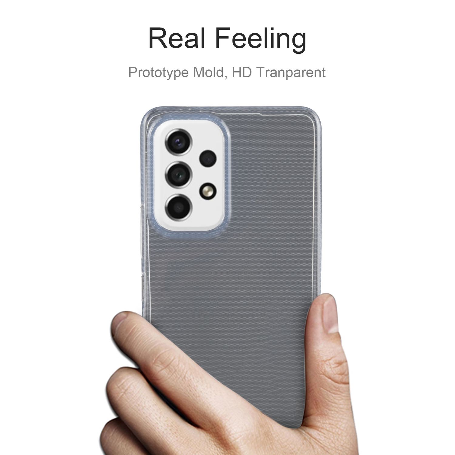 Hülle Handy Schutz für Samsung Galaxy A53 5G Case Cover Tasche Etuis Transparent