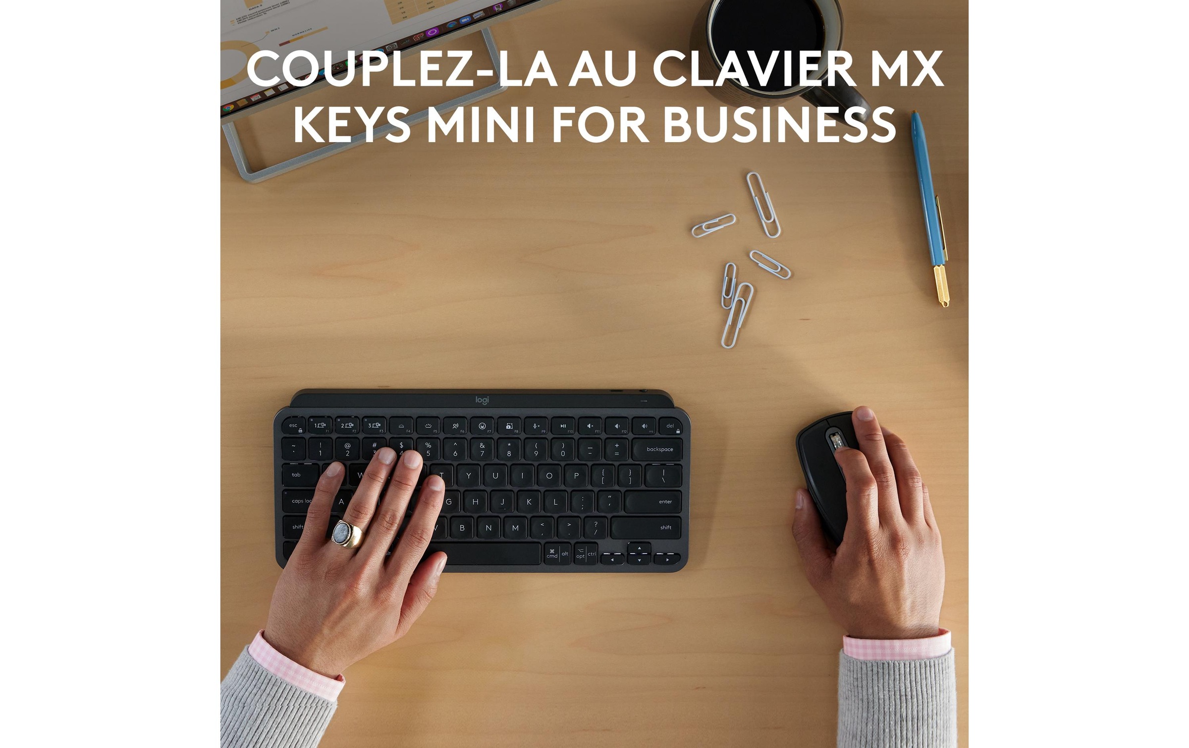 Logitech Maus »Maus MX Anywhere 3s for Business Graphite« kabellos