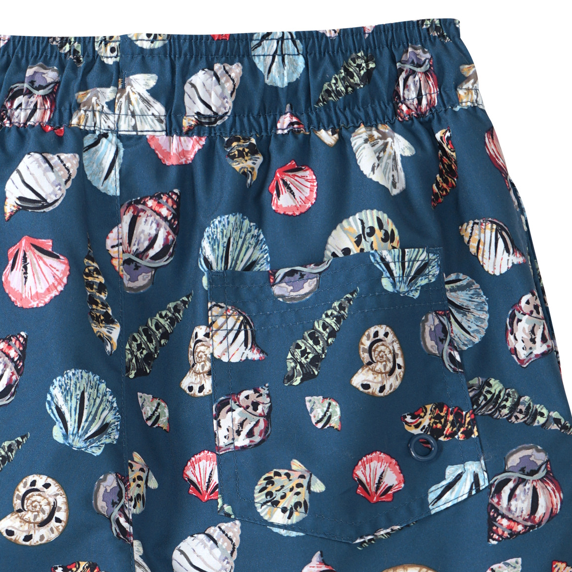 Famy Jungen Badeshorts mit Muschel-Allover dunkelblau / bunt