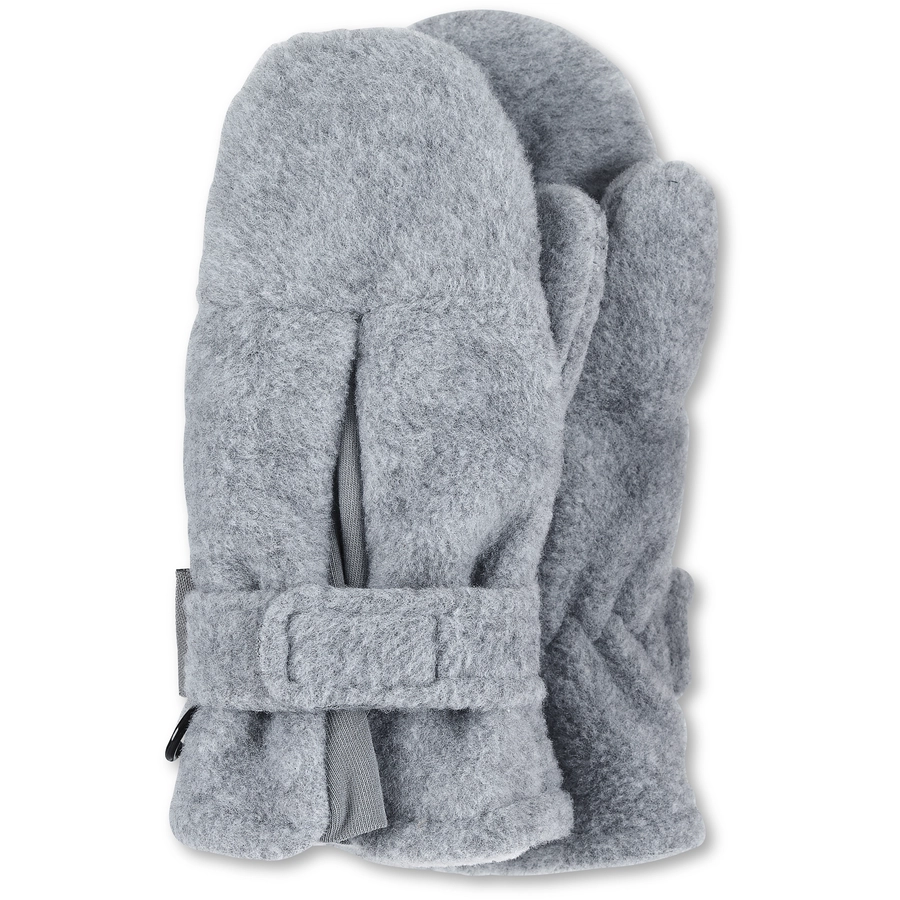 Sterntaler Fäustlinge Microfleece uni silber mel.