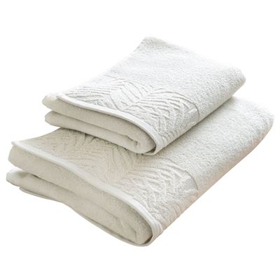 Linge de toilette liteau feuillage tropical - 450 g/m² - BECQUET CRÉATION