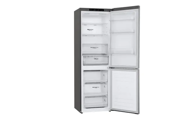 LG GBB61PZJMN - Køleskab/fryser - bund-fryser - bredde: 59.5 cm - dybde: 68.2 cm - højde: 186 cm - 341 liter - Klasse E - skinnende stål