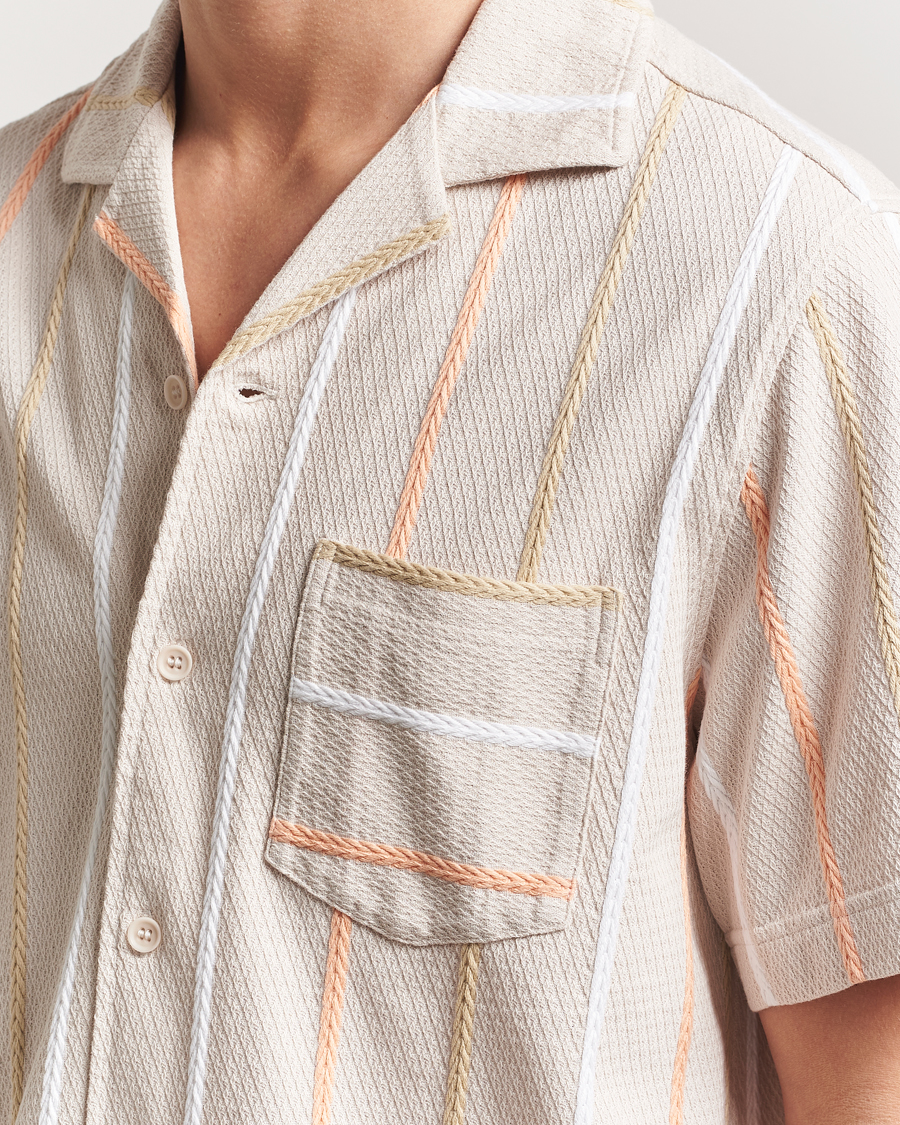 J.Lindeberg Theron Stripe Resort Shirt Moonbeam