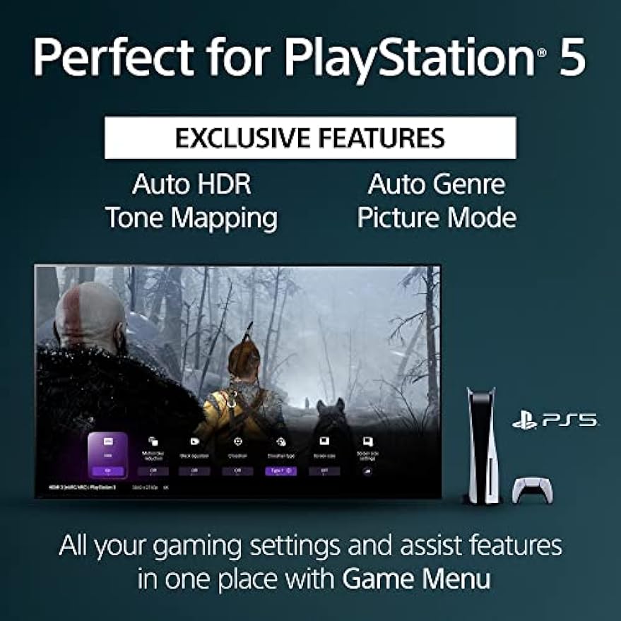TV Sony 4K Ultra HD de 55 polegadas Série X90L: BRAVIA XR Full Array LED Smart Google TV com Dolby Vision HDR e recursos exclusivos para o Playstation® 5 XR55X90L - Modelo 2023