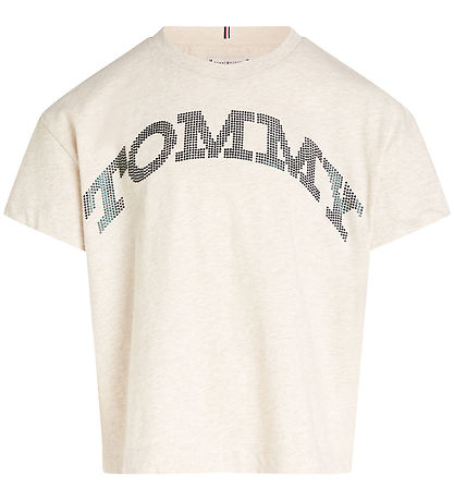 Tommy Hilfiger T-Shirt - Tommy Dot Folie - Heathered Oat