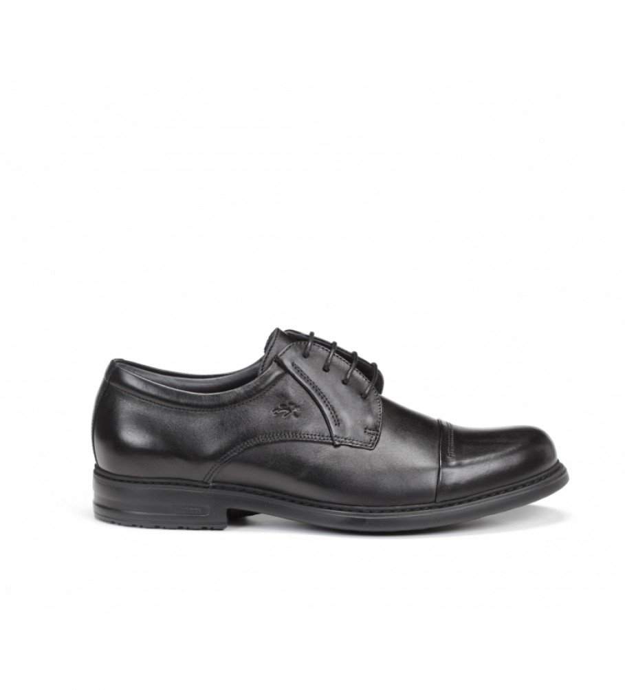 Sapatos Fluchos Simon 8468 em couro preto