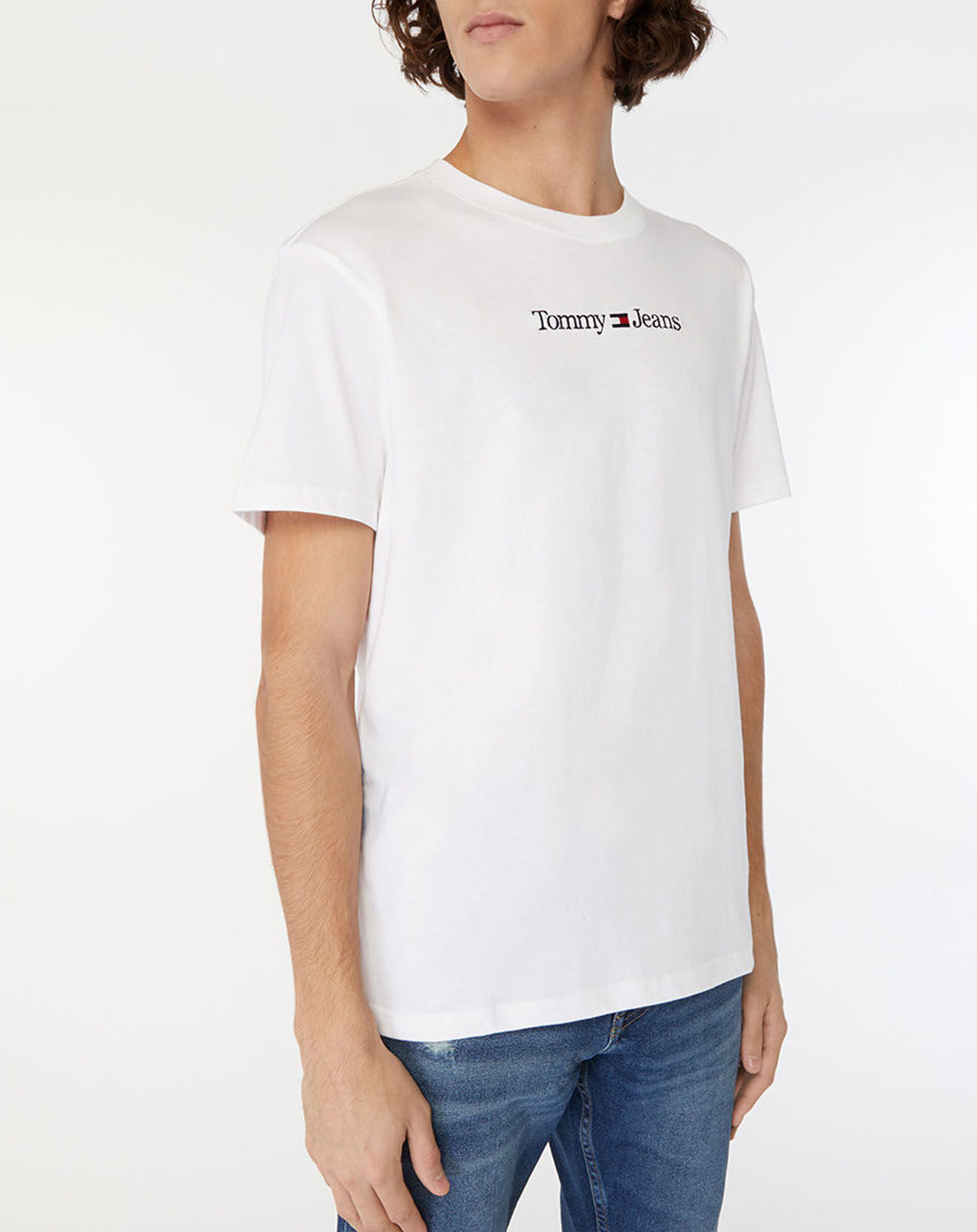 Tommy Jeans T-Shirt Classic Linear logo blanc