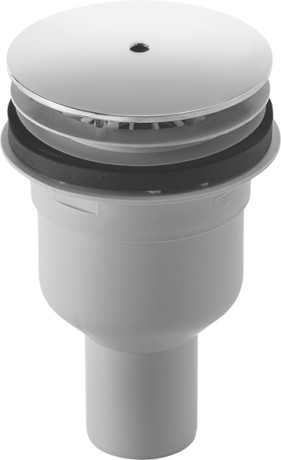 Duravit douchebakafvoer verticaal v. douchebak m. gat 90mm chroom