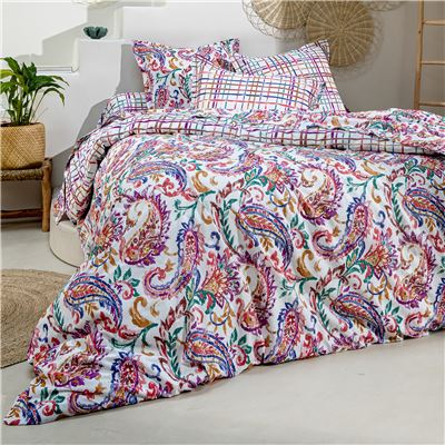 Linge de lit motif cachemire - BECQUET CRÉATION