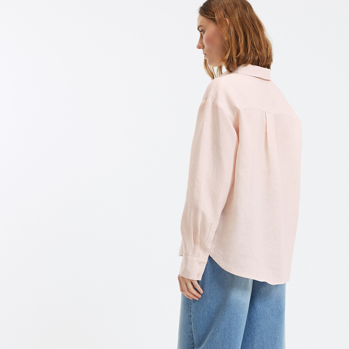 COLEÇÕES LA REDOUTE<br>Camisa de linho folgada, modelo Signature MARLENE