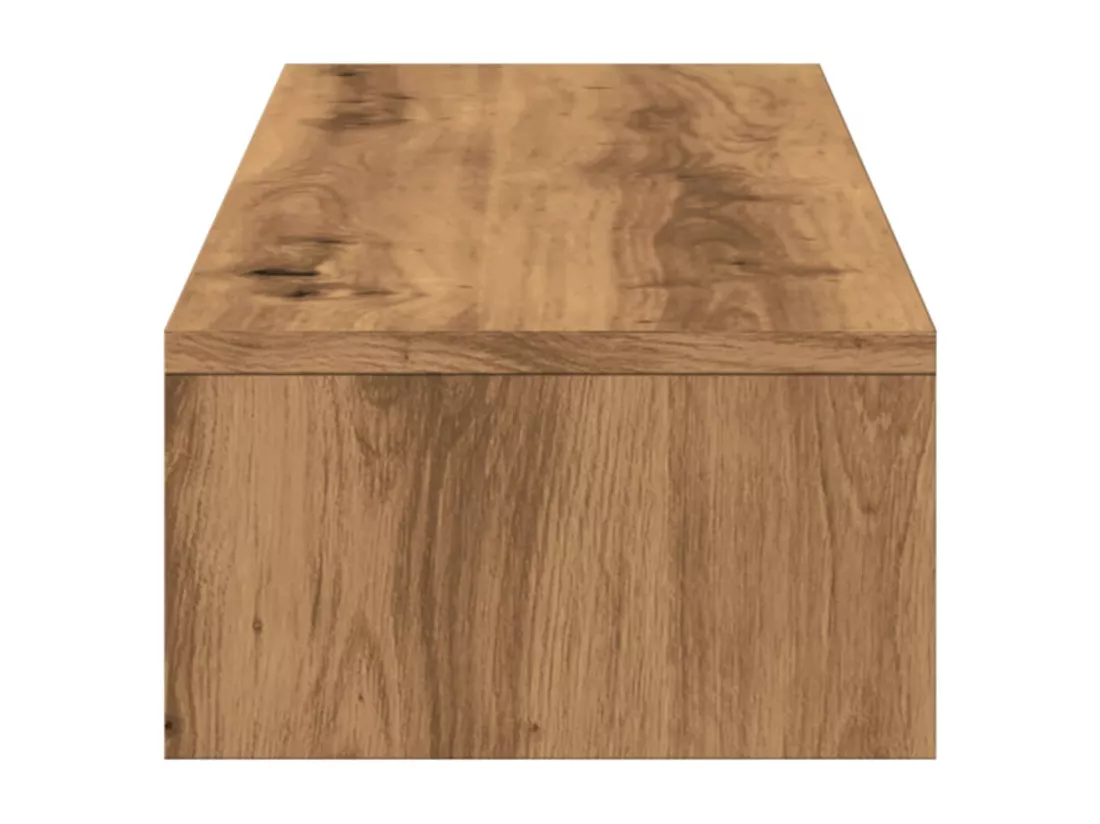 Support de moniteur et tiroirs chêne artisanal bois ingénierie