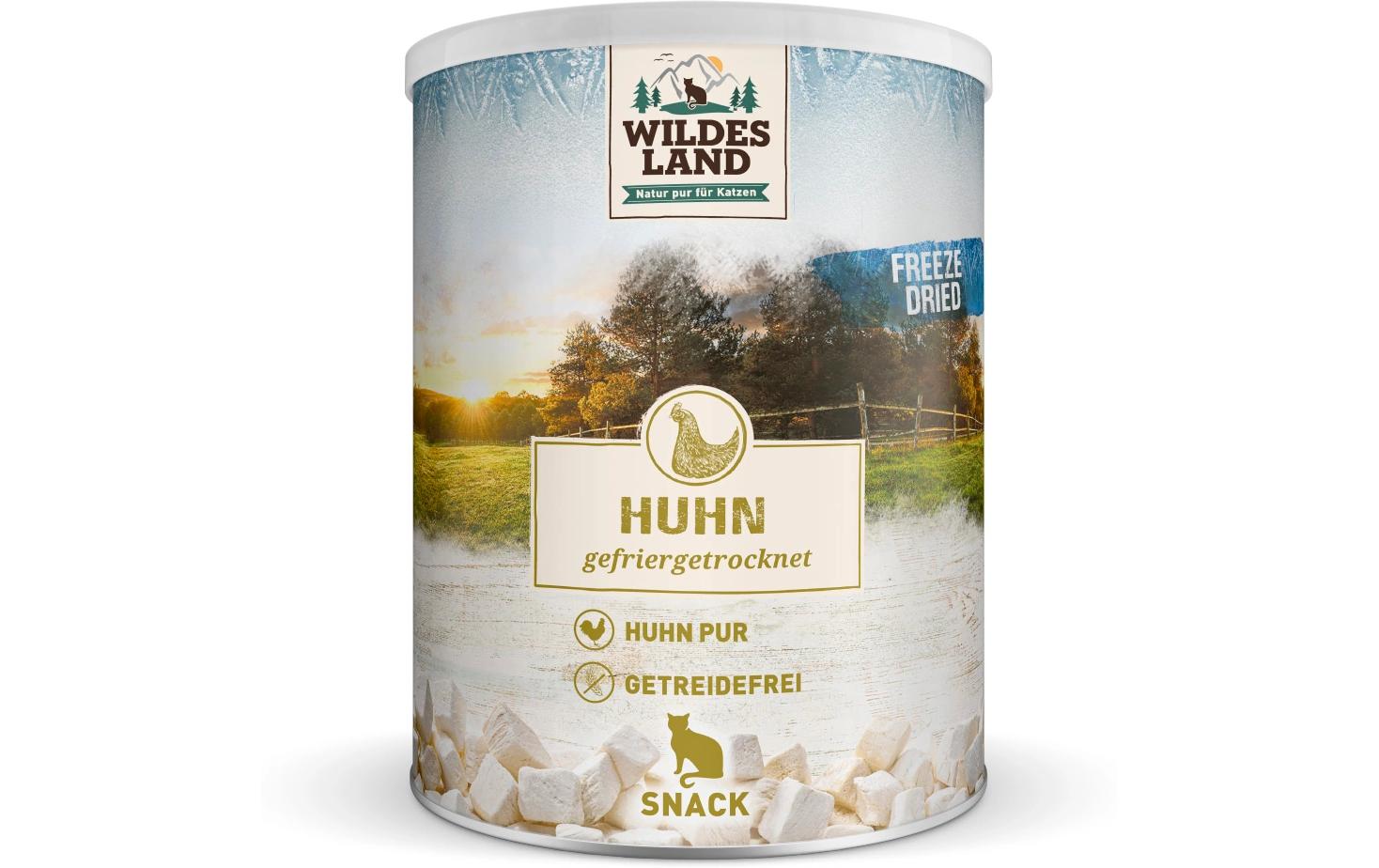 Katzen-Snack Huhn Freeze Dried 160 gHochwertiger, gefriergetrockneter Snack aus Hühnerfleisch