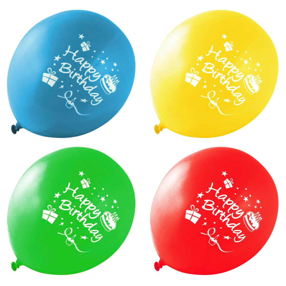 Lot de 8 ballons de baudruches colorés avec inscription 