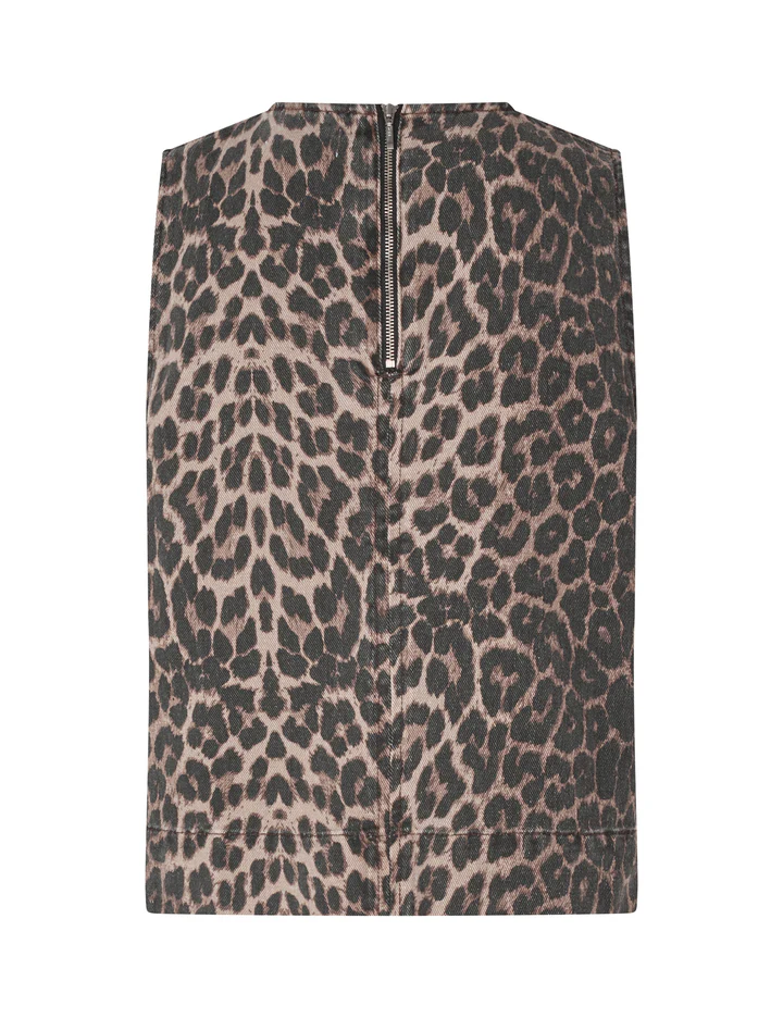 Global Funk  Rhine-G denimtop - P35 Leopard Mist