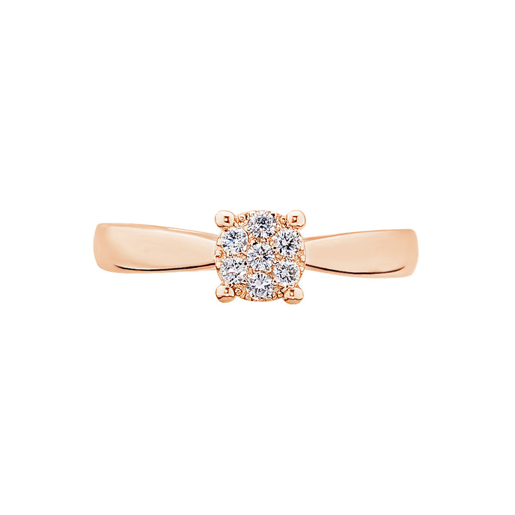 Bague Solitaire Collection Grace Or Rose Diamant