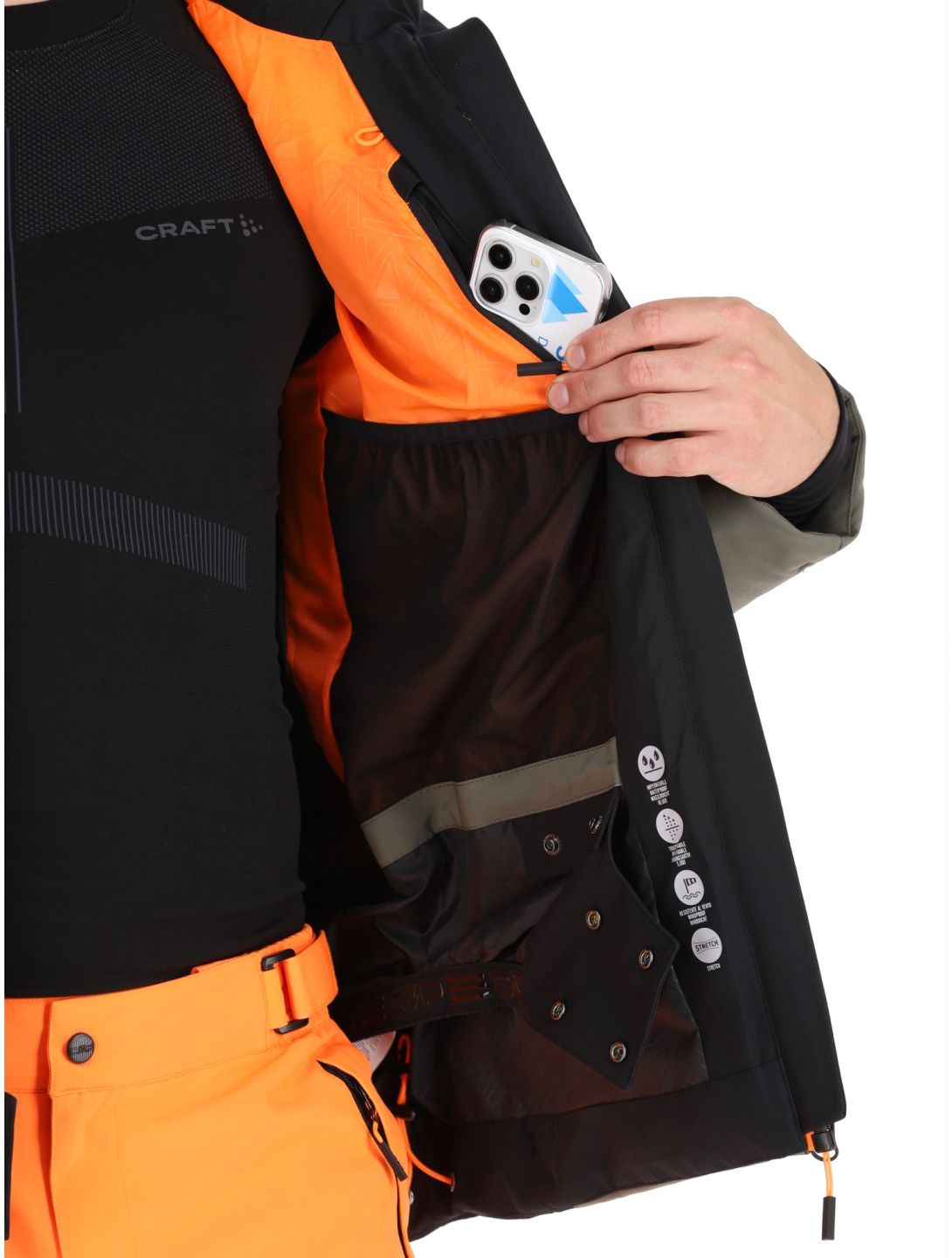 34W4697 ski-jas heren