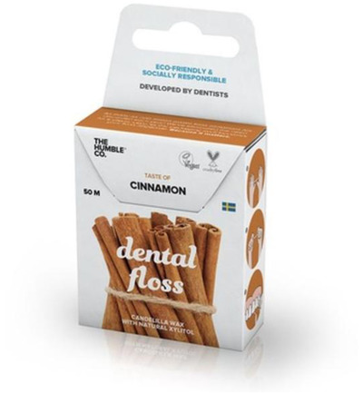 The Humble Co. Dental floss cinnamon 50 meter (1 stuk)